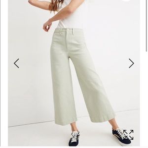 NEW • Madewell • Emmett Wide Leg Crops Sea Haze 25